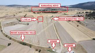 Kütahya Altıntaş Karaağaç' Da 1142 M2 Satılık Tarla