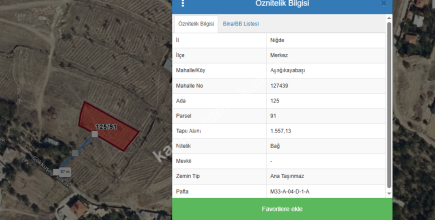 Niğde Merkez Kumluca Mah Hastaneye 500M Satılık 1557M2 4