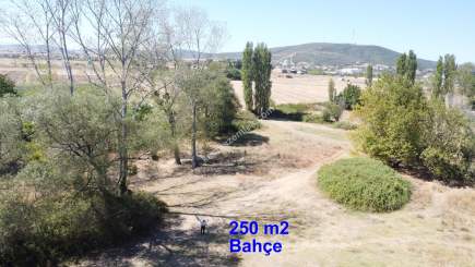 Biga Örtülüce Köyüne 550 Metre Mesafede Satılık Bahçe 1