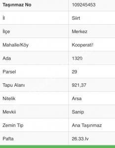 Siirt Yeni Hastane Civarı İmarlı Arsa, Takas Düşünülür 5