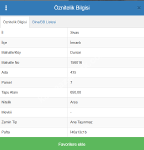 Sivas İmranlı Satılık Arsa 650M2 3 Kat Konut İmarlı 1