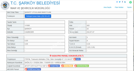 Tekirdağ Şarköy Camiikebir Mahalllesi Satılık Arsalar 7