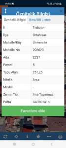 Trabzon Üniversite Mah.de Satılık İmarlı 251 M2 Arsa 7