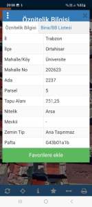 Trabzon Kalkınma Üniversite Mahallesi 250 Metre İmarlı 2