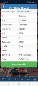 Trabzon Kalkınma Üniversite Mahallesi 250 Metre İmarlı 14