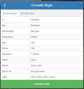 Kütahya Aslanapa Bezirgan'da 7924M2 Satılık Tarla 5