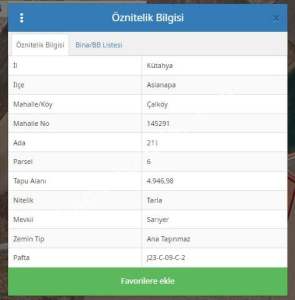 Kütahya Aslanapa Çalköy' De 4947M2 Satılık Tarla 9