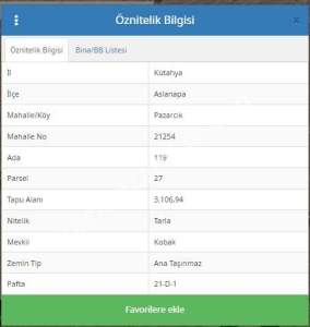 Kütahya Aslanapa Pazarcık 3107M2 Satılık Tarla 9