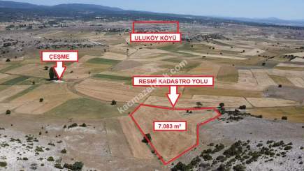Kütahya Merkez Uluköy'De 7.083 M2 Satılık Fırsat Arsa
