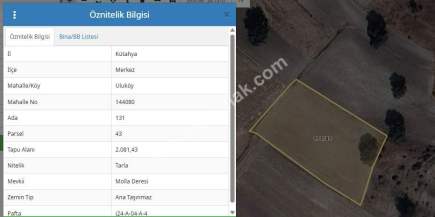 Kütahya Merkez Uluköy 2081 M2 Satılık Tarla 7