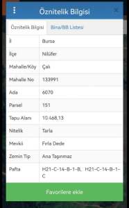 Bursa Nilüfer Çalıda Satılık Tarla 4