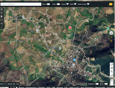 Bursa Osmangazi Seçköy Satılık 1441 M2 Tarla Resmi Yol 2