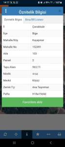 Çanakkale Biga Kayapınar Köyü 500 M2 Arsa