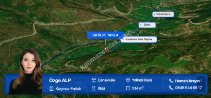 Biga Yolindi Köyü'nde Yola Cephe Satılık Bahçe ! 2