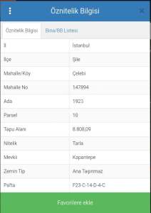 İstanbul Şile Çelebi Köyünde Satılık Tarla