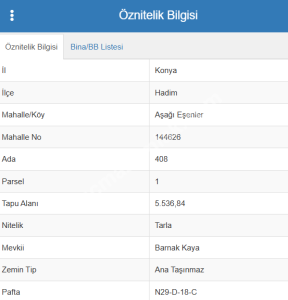 Konya Hadım Aşağıeşenler 'De 5.536 M Tarla Satılık 4