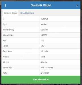 Kütahya Merkez Doğalar'da Satılık 2920M2 Tarla 3