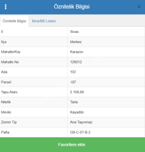 Sivas Satılık Tarla - Karayün Köyü 2108M2 1