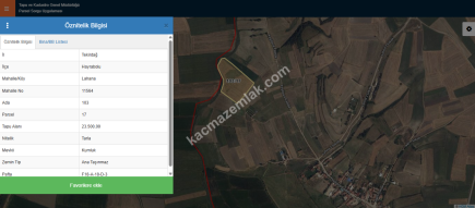 Tekirdağ Hayrabolu Lahana Mahallesi Satılık Tarla 12