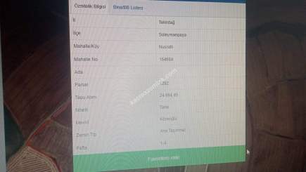 Tekirdağ Nusratlı Mah Muhteşem 24 Dönüm Süper Araz 2