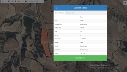 Uşak Eşme Karaahmetli Köyünde Satılık Tarla 2