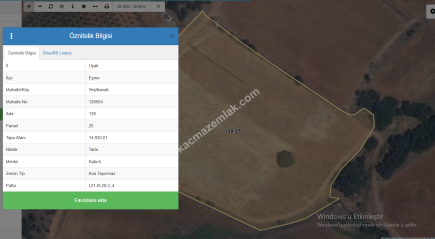 Uşak Eşme Yeşilkavak Köyünde Satılık Tarla 2