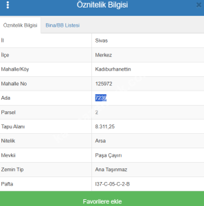 Sivas Satılık Arsa-4 Eylül San. Ticari İmarlı 366M2 1