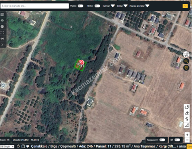 Çanakkale Biga Çeşmealtında Satılık Villa İmarlı Arsa 2