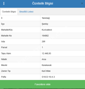 Şarköy Kızılcaterzi Kontur Sit Deniz Manzaralı Arsa 17