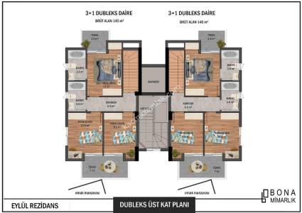 Sıfır Satılık Modern Daireler Irmak Manzaralı 8