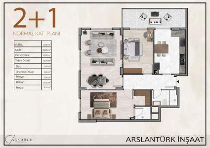 Sivas Satılık Daire 2+1 Sıfır Kılavuz Mah. 108M² 6. Kat 9