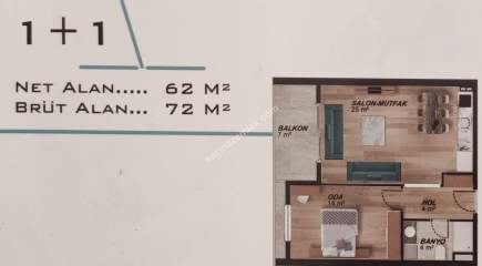 Beşikdüzü Adacıkta Site İçerisinde Satılık 1+1 2