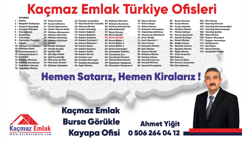 Kaçmaz Emlak Bursa Görükle Kayapa Temsilciliği Açıldı