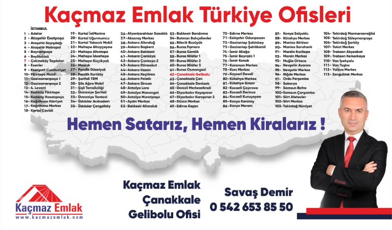 Kaçmaz Emlak Gelibolu Temsilciliği Açıldı !